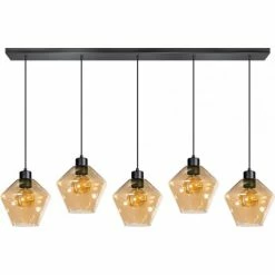 Deladeco Suspensions Suspension Moderne En Métal Noir 200 Cm -Luminaires Soldes 2022 suspension moderne en metal noir 200 cm 1