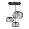 Deladeco Suspensions Suspension Moderne En Métal Noir 90 Cm -Luminaires Soldes 2022 suspension moderne en metal noir 90 cm