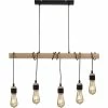 ATHM DESIGN Suspensions Suspension Noire Et Bois -Luminaires Soldes 2022 suspension noire et bois