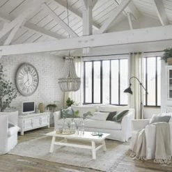 Maisons Du Monde Suspensions Suspension Perles En Sapin Blanc Et Métal Effet Vieilli -Luminaires Soldes 2022 suspension perles en sapin blanc et metal effet vieilli 1000 10 2 200287 5