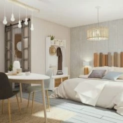 Maisons Du Monde Suspensions Suspension Rampe 5 Douilles En Peuplier Et Métal Blanc -Luminaires Soldes 2022 suspension rampe 5 douilles en peuplier et metal blanc 1000 0 4 202708 4