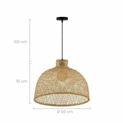 Rendez Vous Déco Suspensions Suspension Ronde 50cm En Bambou -Luminaires Soldes 2022 suspension ronde 50cm en bambou 3