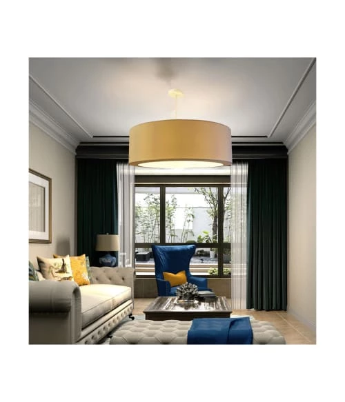 Abat-jours Suspensions Suspension Silvio Beige Foncé T 65 X H 25 4 Abat-jours Suspensions Suspension Silvio Beige Foncé T 65 X H 25 – Image 2