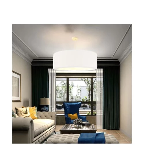 Abat-jours Suspensions Suspension Silvio Blanc Cassé T 65 X H 25 4 Abat-jours Suspensions Suspension Silvio Blanc Cassé T 65 X H 25 – Image 2