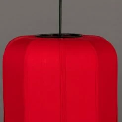 Dutchbone Suspensions Suspension Style Lanterne Japonaise D30cm Rouge -Luminaires Soldes 2022 suspension style lanterne japonaise d30cm rouge 3