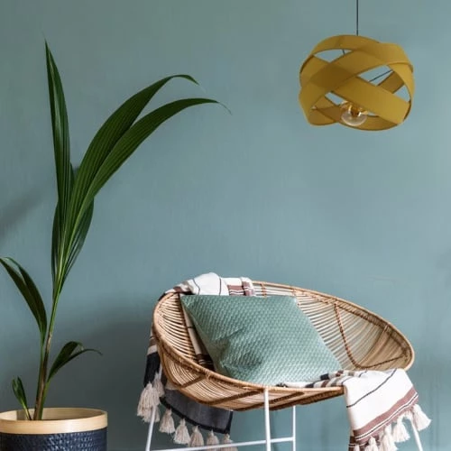 Metropolight Suspensions Suspension Textile Jaune D38cm 4 Metropolight Suspensions Suspension Textile Jaune D38cm – Image 2