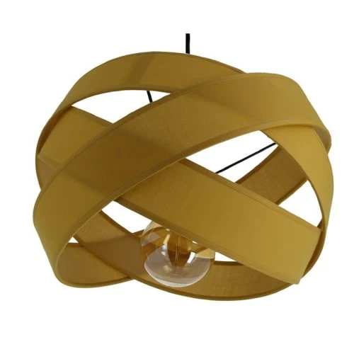 Metropolight Suspensions Suspension Textile Jaune D38cm 3 Metropolight Suspensions Suspension Textile Jaune D38cm