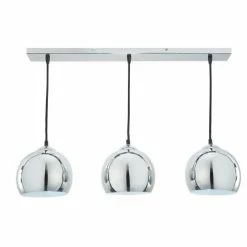 Maisons Du Monde Suspensions Suspension Triple En Aluminium Chromé