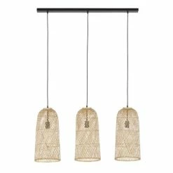 Maisons Du Monde Suspensions Suspension Triple En Bambou Et Métal Noir