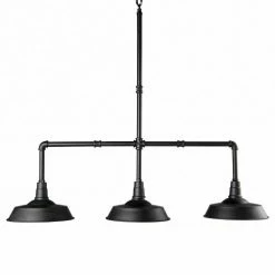 Maisons Du Monde Luminaires Suspension Triple Indus Tuyaux En Métal Noir
